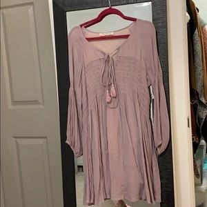 Purple Dress flowy peasant medium